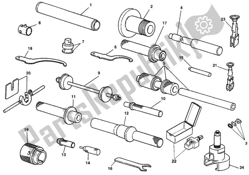 Tutte le parti per il Strumenti Di Servizio Di Officina, Telaio del Ducati Superbike 748 SPS 1998
